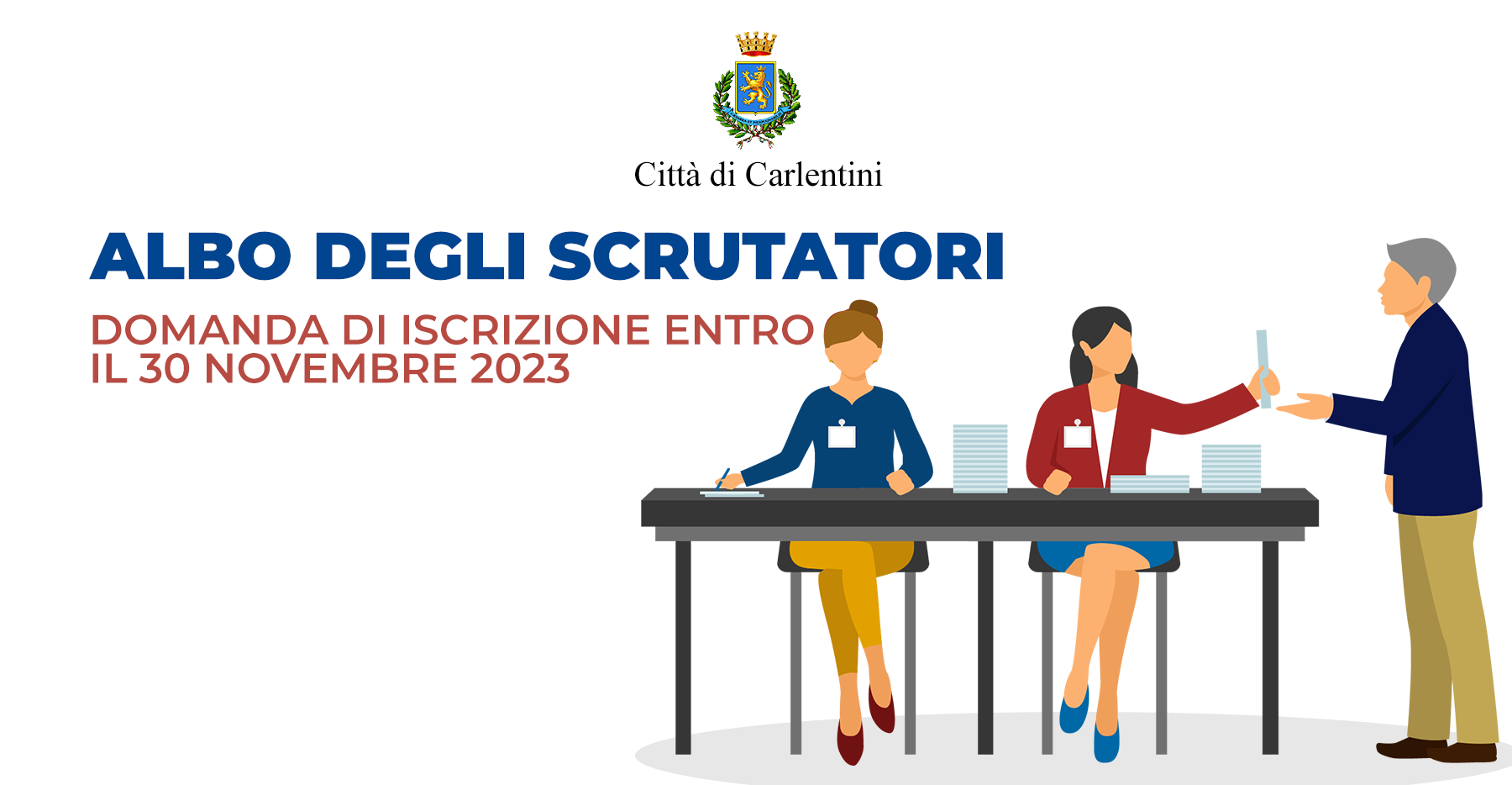 Albo Scrutatori di seggio elettorale: iscrizioni aperte fino al 30 novembre 2023