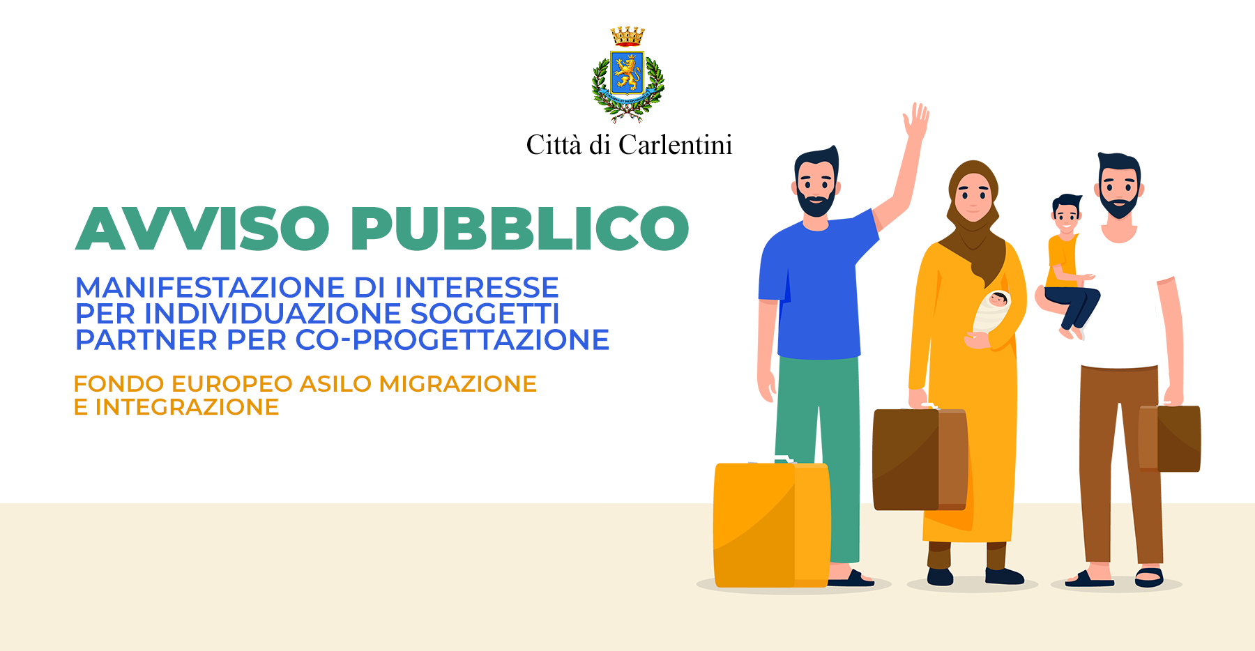 Avviso pubblico: manifestazione d’interesse per individuazione partner per co-progettazione FAMI