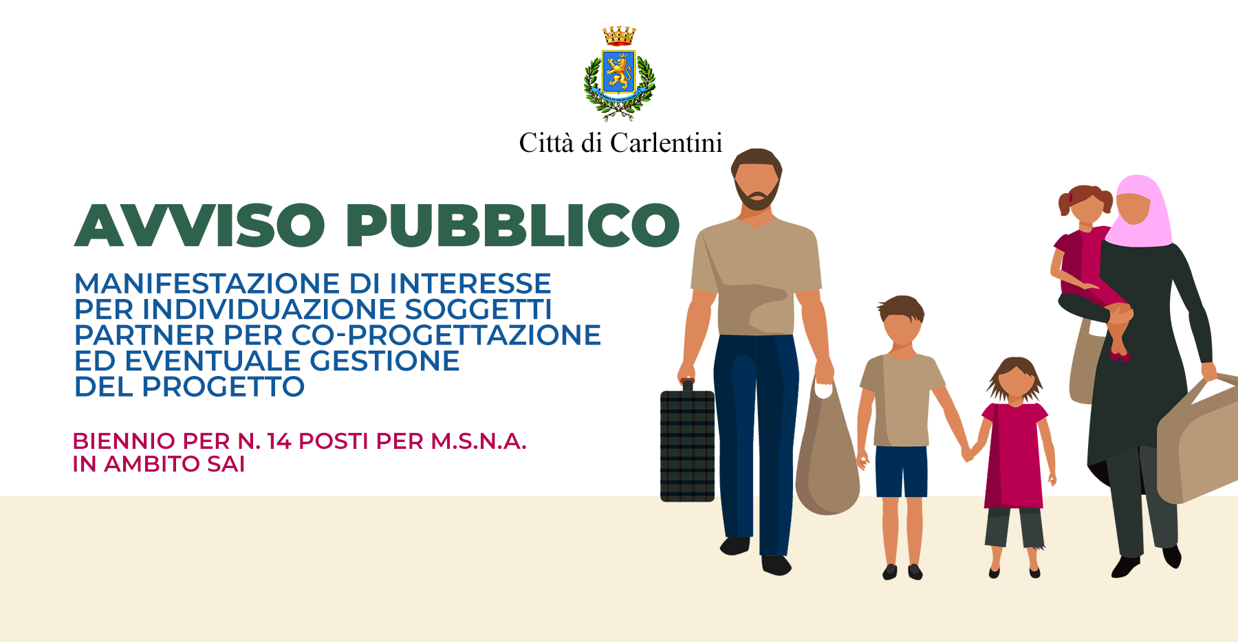 Avviso pubblico: manifestazione d’interesse per individuazione partner per co-progettazione MSNA ambito SAI