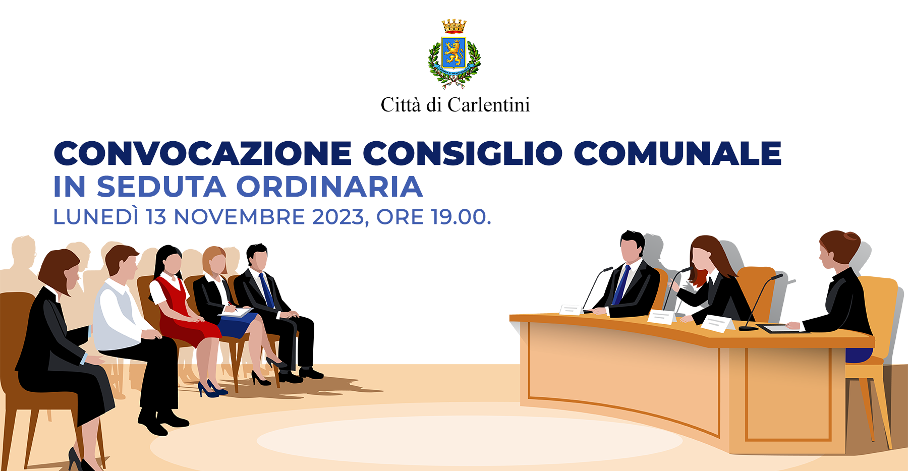 Convocazione Consiglio Comunale: lunedì 13 novembre, ore 19