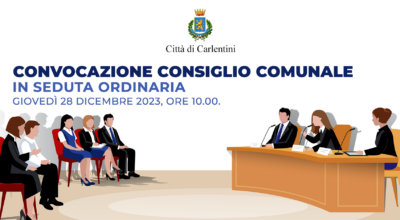 Convocazione Consiglio Comunale: giovedì 28 dicembre, ore 10