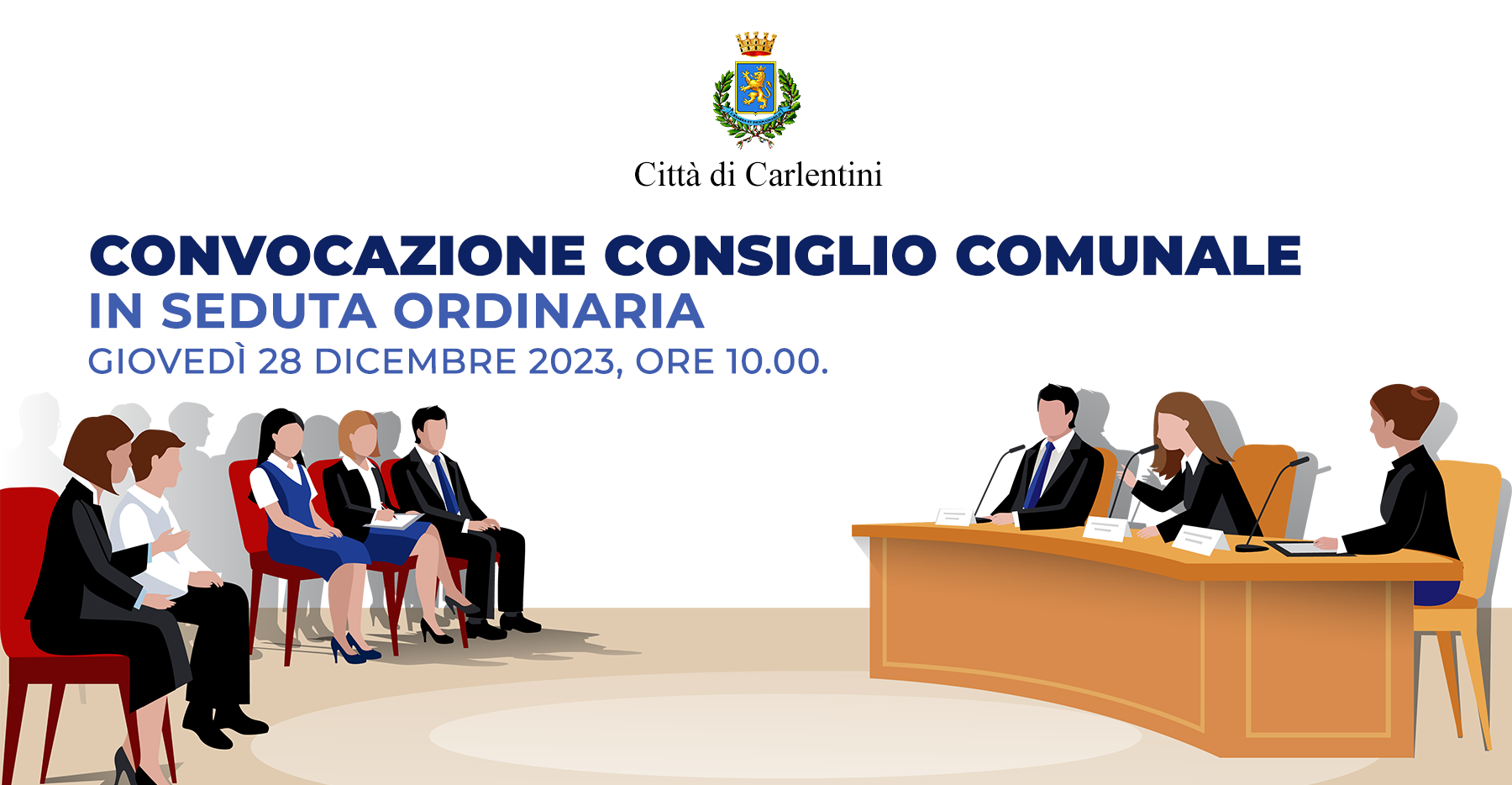 Convocazione Consiglio Comunale: giovedì 28 dicembre, ore 10