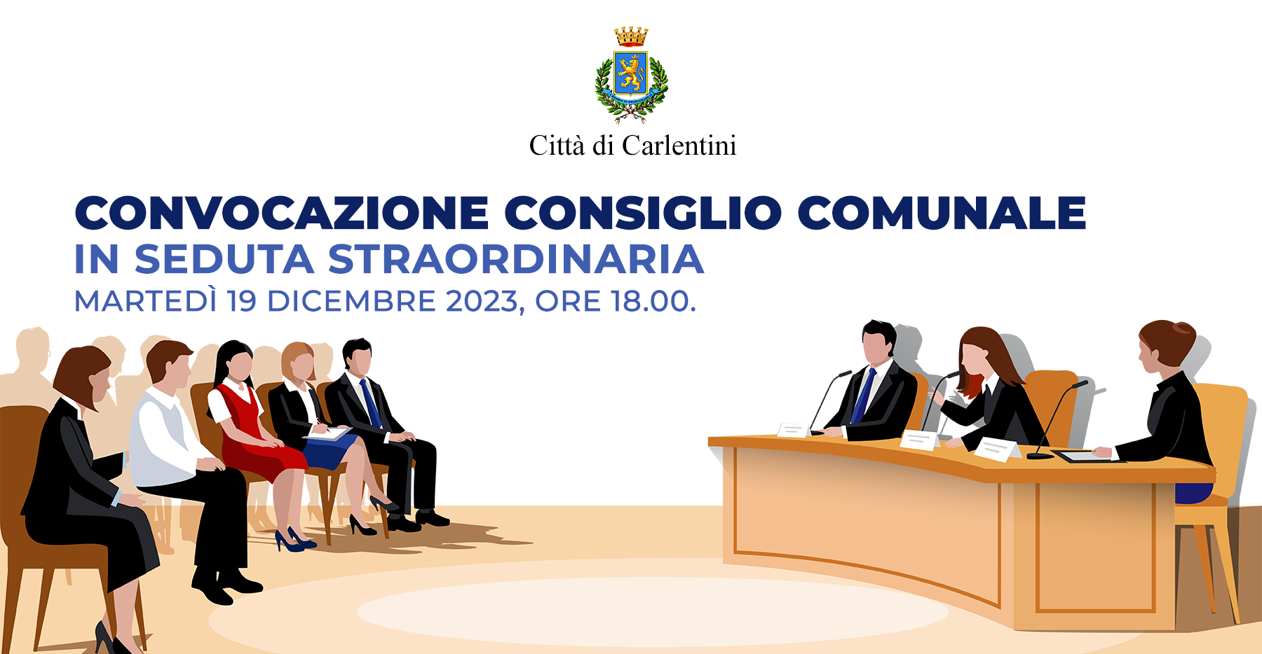 Convocazione Consiglio Comunale: martedì 19 settembre, ore 18