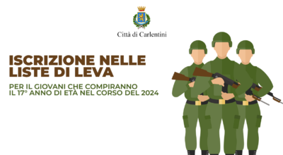 Iscrizione nelle liste di Leva: per i giovani che compiranno il 17° anno di età del 2024