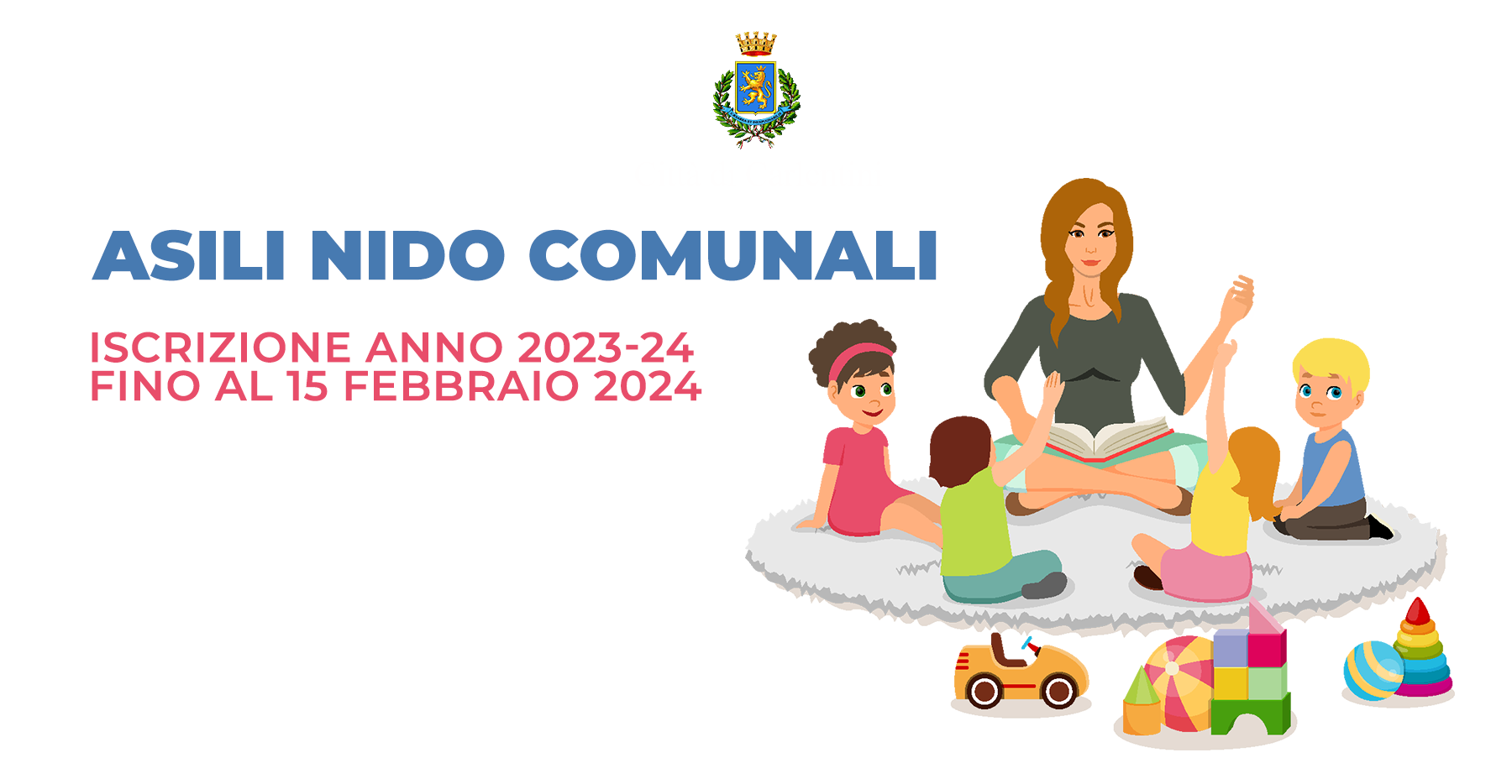 Asili nido comunali: iscrizione per l’anno 2023-24 fino al 15 febbraio