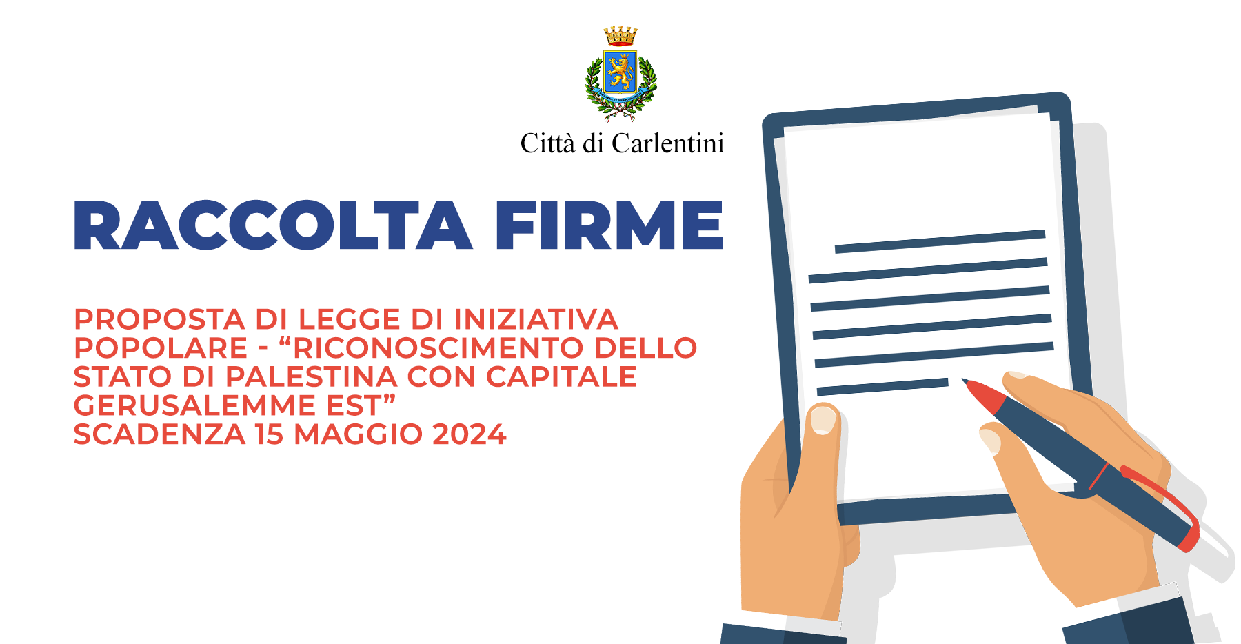 “Riconoscimento dello Stato di Palestina con capitale Gerusalemme Est”: progetto di legge di iniziativa popolare