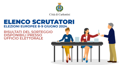 Elenco scrutatori: risultati della nomina secondo sorteggio disponibili presso Ufficio Elettorale