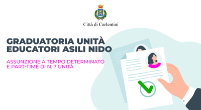 Graduatoria personale educatore asili nido: selezione per merito di n. 7 unità