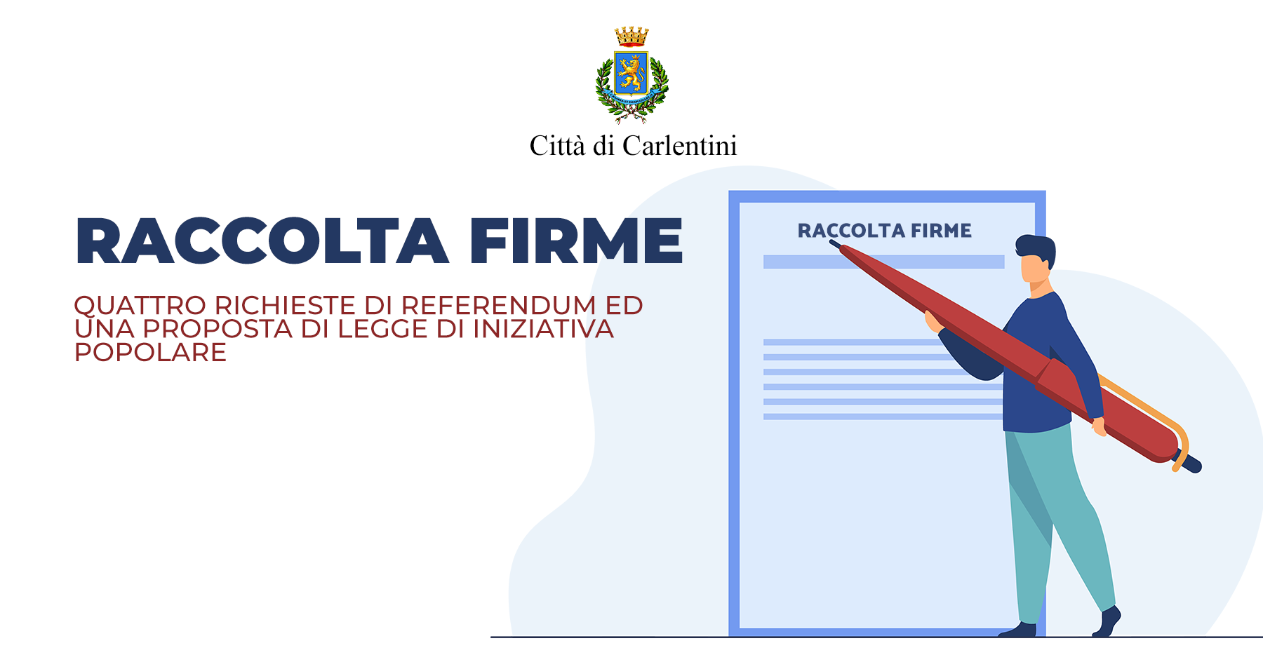 Cinque raccolte firme: quattro richieste di referendum ed una proposta di legge di iniziativa popolare