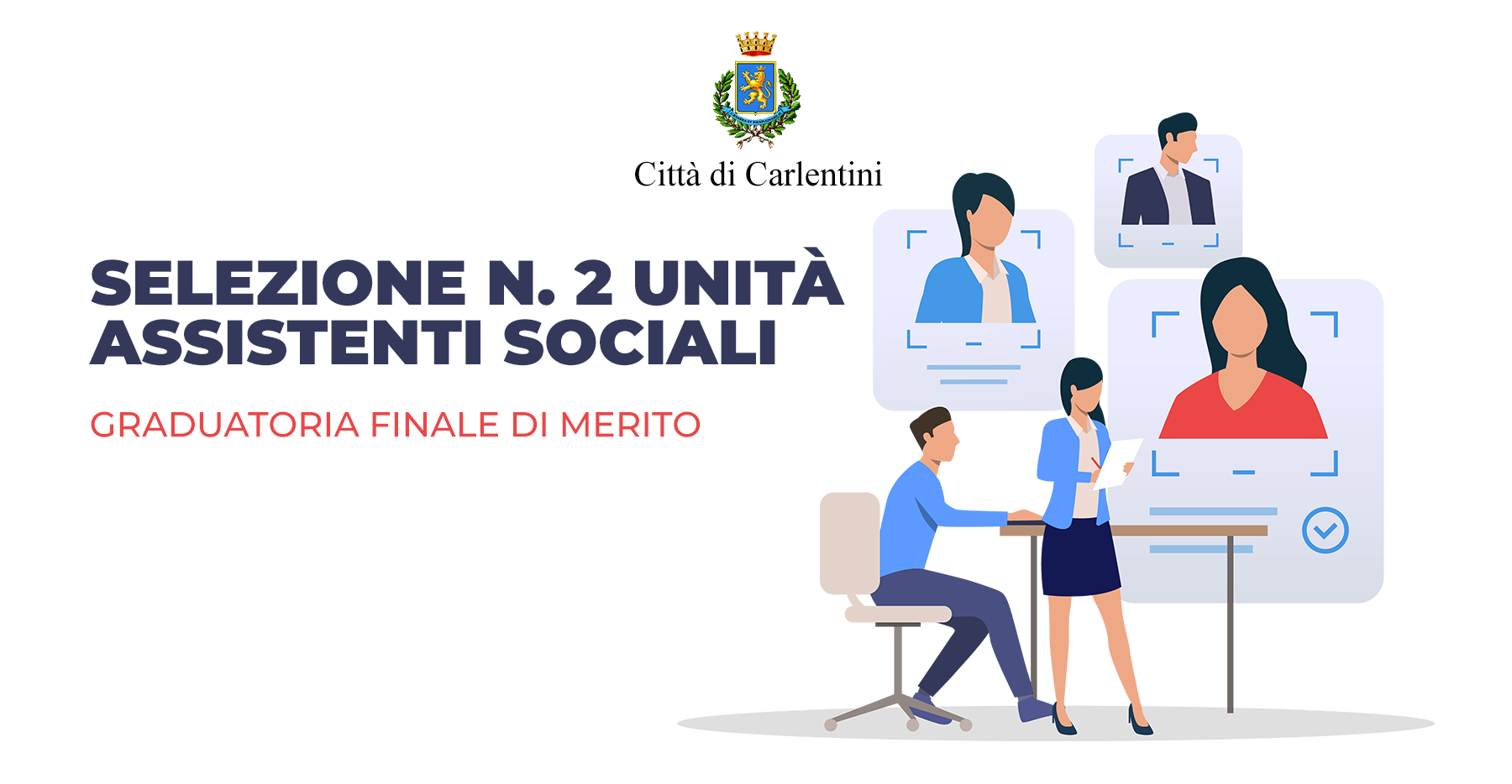 Selezione n. 2 unità assistenti sociali: graduatoria finale di merito