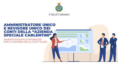 Amministratore unico e revisore unico dei conti della “Azienda speciale Carlentini”: manifestazione interesse per la nomina delle due figure