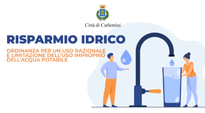 Risparmio idrico: ordinanza per uso razionale e contro uso improprio acqua potabile