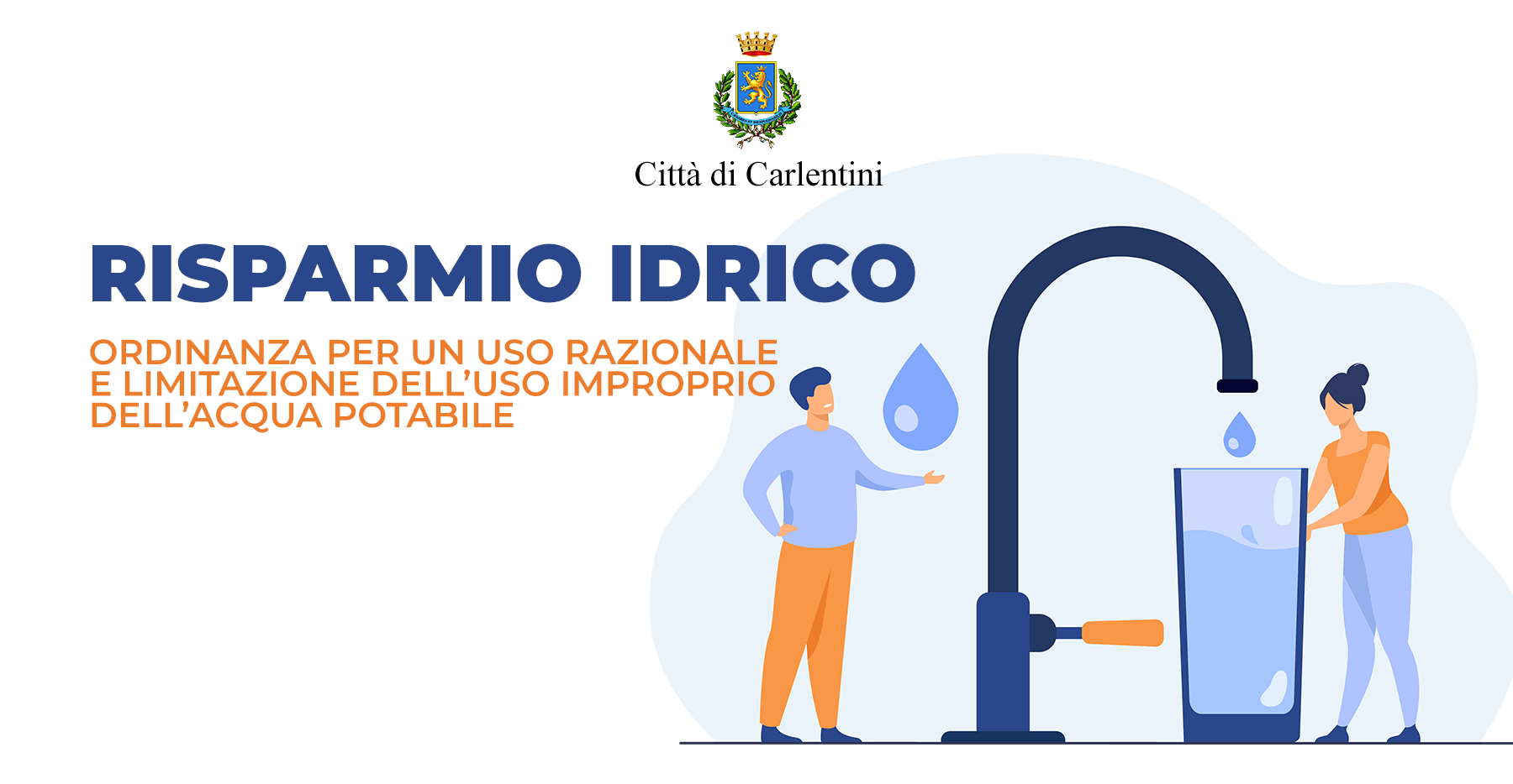 Risparmio idrico: ordinanza per uso razionale e contro uso improprio acqua potabile