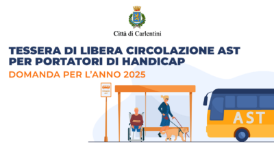 Tessera di libera circolazione A.S.T. per portatori di handicap: domanda entro il 8 novembre 2024.