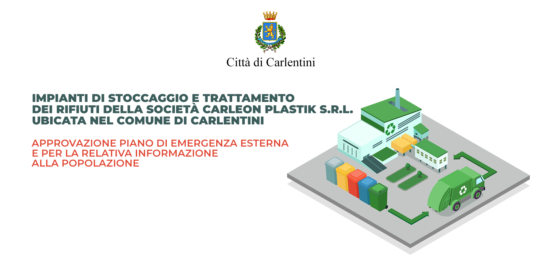 Impianti di stoccaggio e trattamento rifiuti a Carlentini: approvato il piano di emergenza