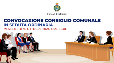 Consiglio Comunale: convocazione per mercoledì 30 ottobre, ore 18.30