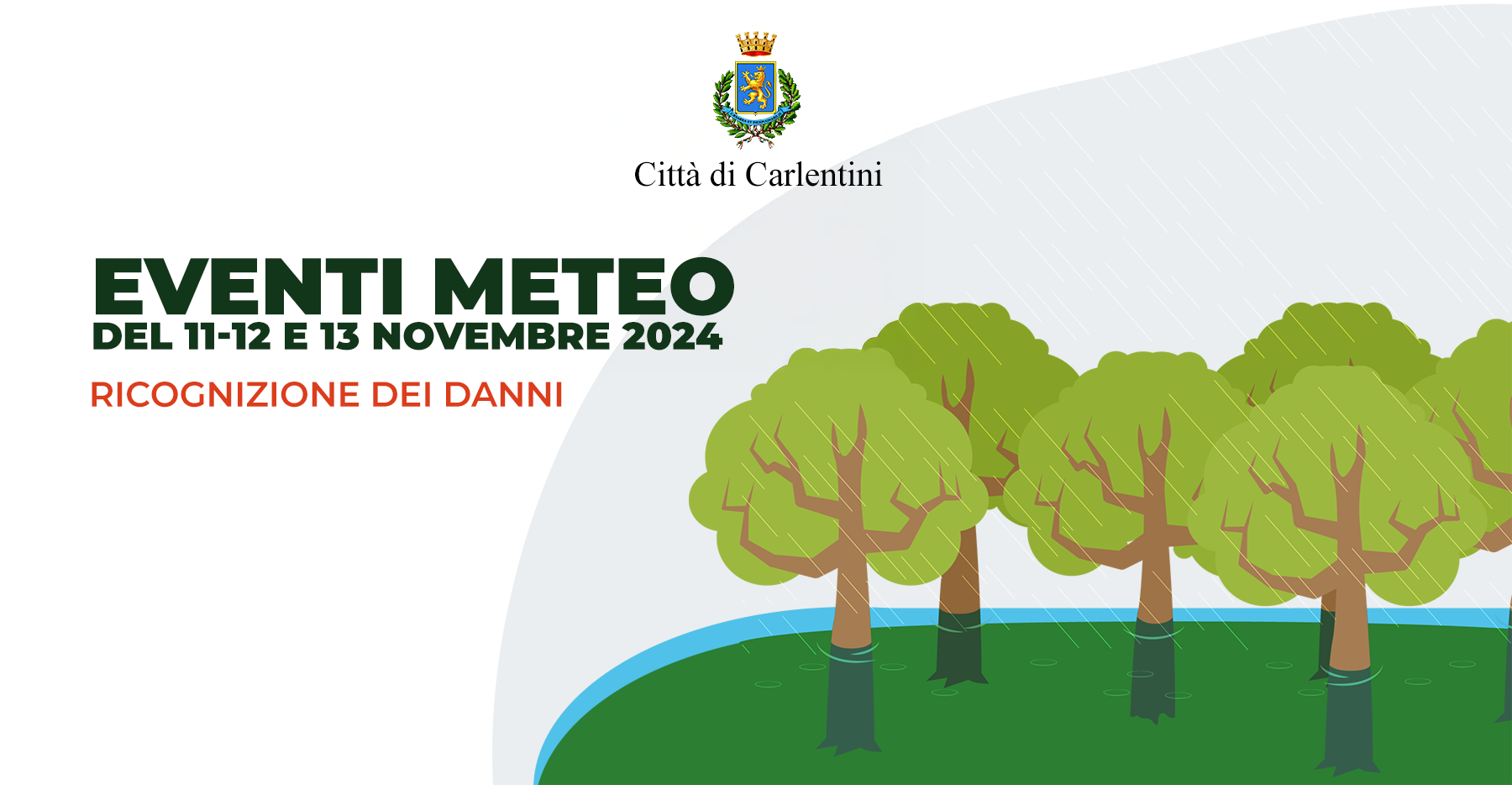 Eventi meteo del 11-12 e 13 novembre: ricognizioni danni a cittadini e ad attività produttive