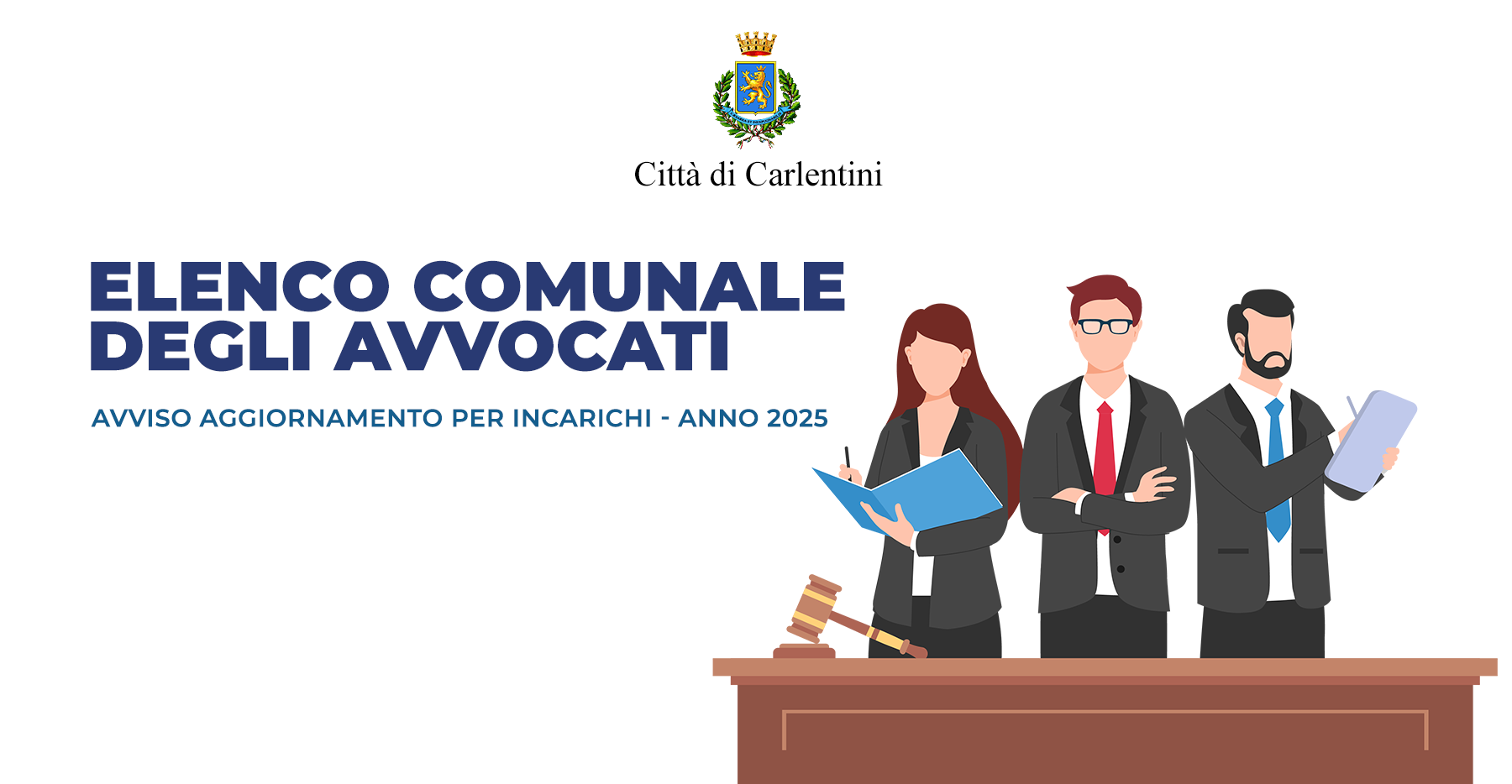 Elenco Comunale degli Avvocati: aggiornamento per conferimento incarichi legali per l’anno 2025